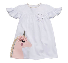 Load image into Gallery viewer, Mudpie Unicorn Dress W/ Ruffles
